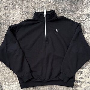 Women’s ALO Yoga Black Half-Zip Sweatshirt